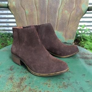 Lucky Brand Brown Suede Booties
